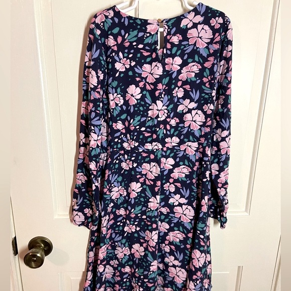 Lands’ End Trendy Style Tie Front Floral Dress Girl’s Size M V-Neck - Picture 3 of 6
